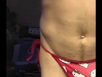 Cdmichelle Wearing Red Hello Kitty Bikini Swimsuit