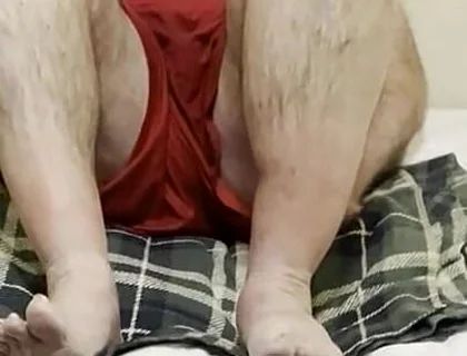 Coach Karl Red Gym Shorts on and off 8893