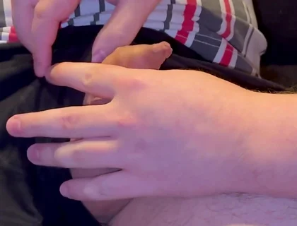 A Friend Takes My Little Uncut Cock Out of His Pants and Plays with It