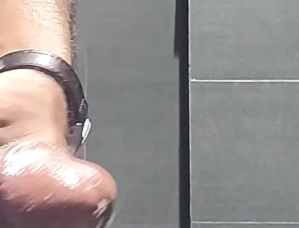 Horny Office Worker Sneaks Into Washroom to Masturbate After a Long Day