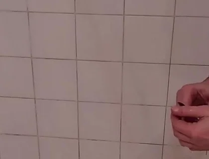 Daddy Jerks off in Shower. Soapy, Uncut, Voyeur Cam