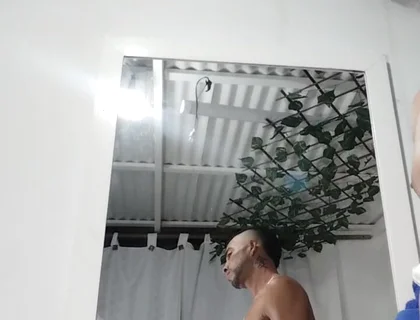 Cum in Front of the Mirror