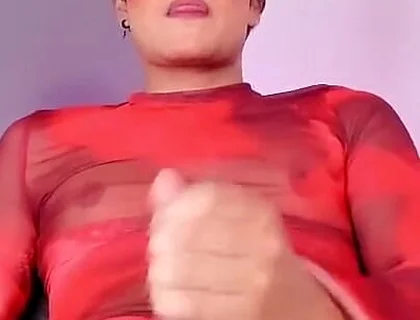 Colombian Femboy Sweet Hard Cock Close-up Intense