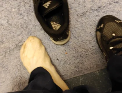 Dirtyjunkbro (dj -bro) in the Toilet, Totally Wet, Dirty Pissed Socks and Sports Shoes