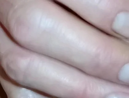 Big Cock Masturbation, Naked Edging, Close up Creamy Cum on Black Panties - Rockardglans