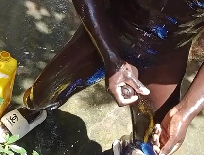 Real Outdoor Shower Dick Massage