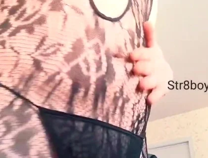 Straight Bottom Boy with Femboy Kink Shows Face and Body for First Time