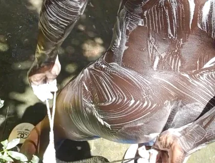 Heavy Wet and Slippery Huge Black Cock Wants to Cum on the Floor