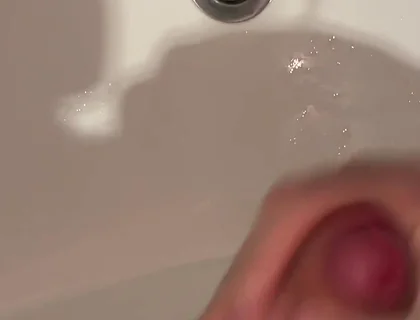 Accidental Golden Shower on My Hand While Pissing in Sink & Cumshots