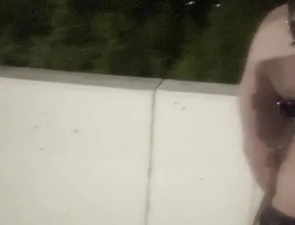 Midnight Bridge Tease: Asian Muscle Hunk's Leather-clad Cock Reveal