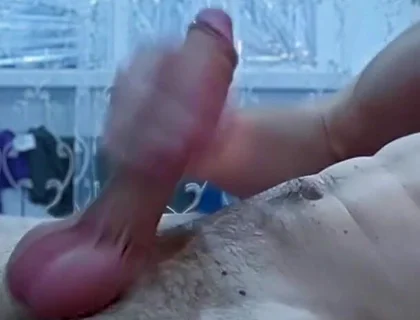 A Pleasure for the Eyes, a Guy with a Beautiful Body Brings His Big Cock to Orgasm and Cums