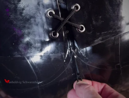 Rikki Gas Mask Session Latex Suit, Sex Machine, Drooling & Full Restraint