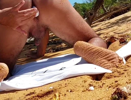 Ladysilva Anal Masturbation on the Beach