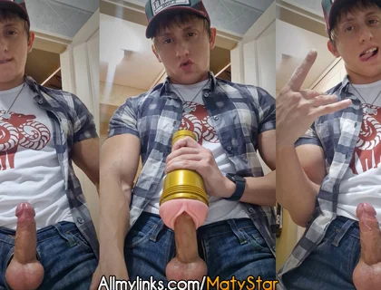 Fucking Fleshlight Clothed!