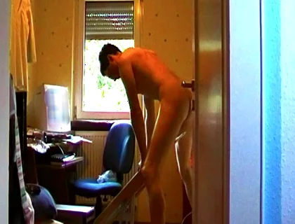 Fleshlight Pussy Stand Fuck Masturbation in Front of Window