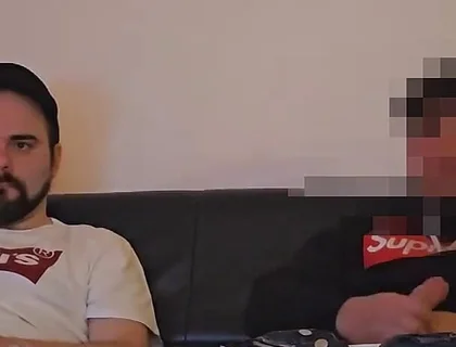 Straight Turkish Buddy First Time Seduced to a Mutual Jerkoff and Blowjob by a Guy
