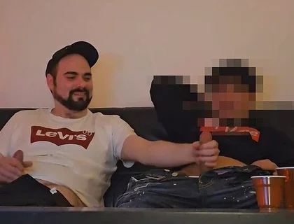 Straight Turkish Buddy First Time Seduced to a Mutual Jerkoff and Blowjob by a Guy