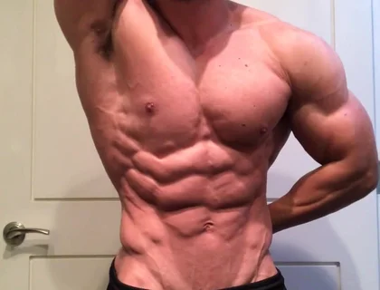 Jacked Bodybuilder Benji Bastian Flexing His Huge, Shredded, Muscles