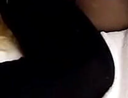 Fucking My Stepsister in Black Stockings! Cumming Inside Her with a Condom!