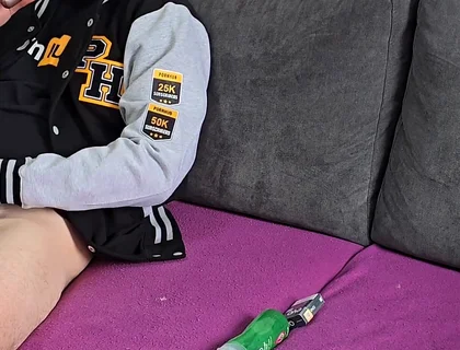 Horny Man Masturbating Until He Loses Control and Cums so Hard