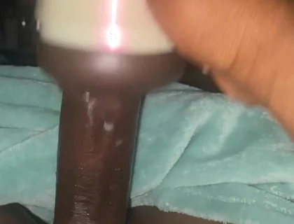 Moving Big Black Dick in Fleshlight