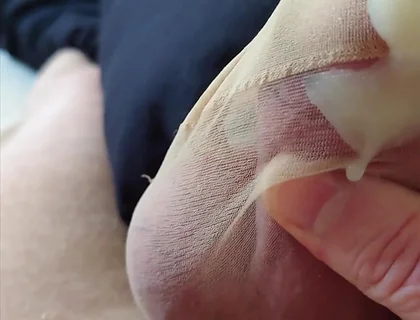 The Stocking, My Penis and Its Cum