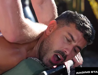 Hunks Brody Baytes Pounds Bareback In Open-air Ranch Fuck With Lee Sparks