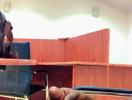 Black Cock Lonely Office Masturbate