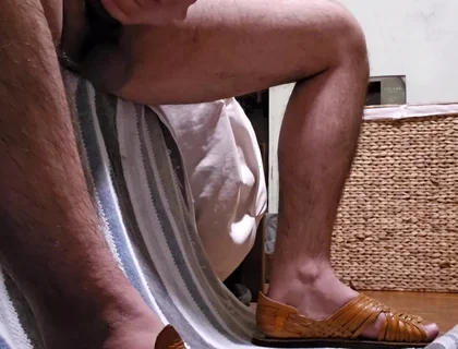 Masturbating While Wearing Huaraches Sandals