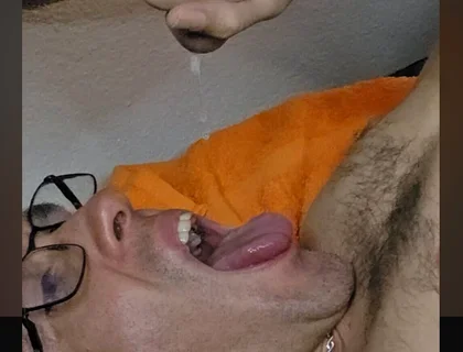POV Cumswallow Slave Dripping Warm Cum