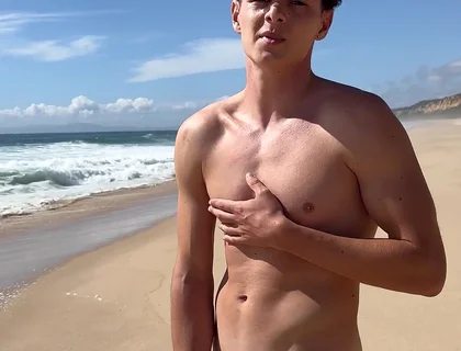 Twink Public Beach Jerk off