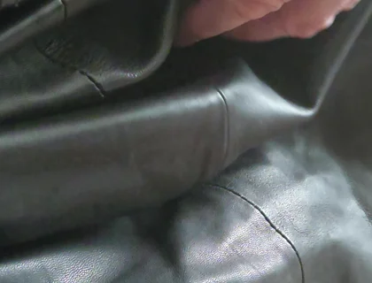 Edging in a Leather Skirt