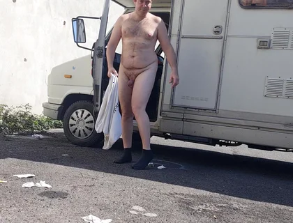 All Naked in Street
