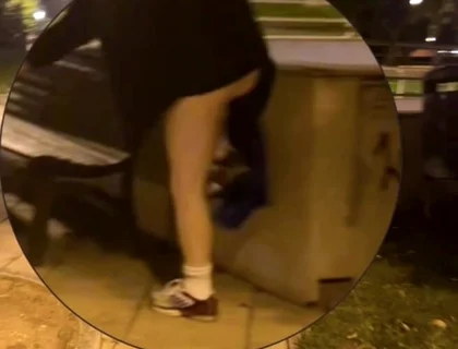 Amateur Boy Caught Changing in a Park, Flashing His Ass