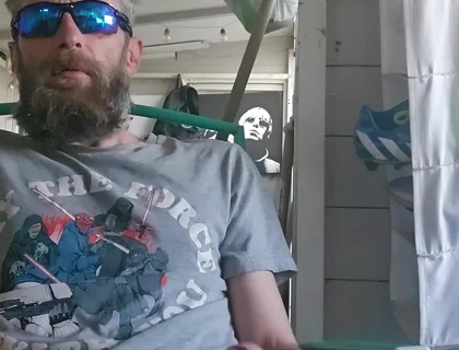 Smoking Fetish Masturbation at the Allotment