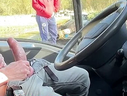 Daytime Truck Stop Meeting Inside My Truck With A Curious Encounter