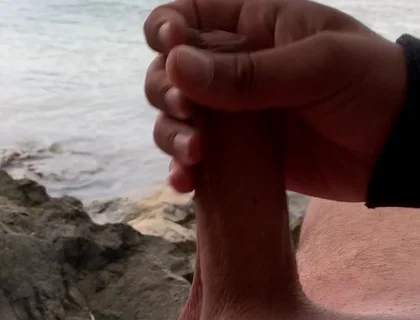 Young Solo Jerk at Lake