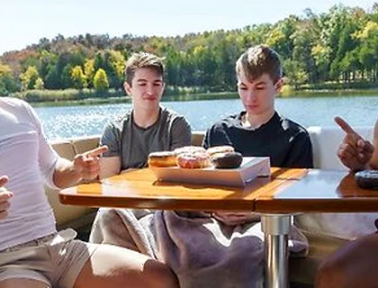 Stepdads Jax Thirio & Dalton Riley Take Turns Pounding Their Twink Stepsons On A Boat