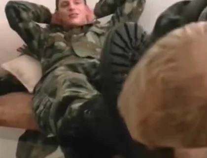 Master german soldier boys boots licking
