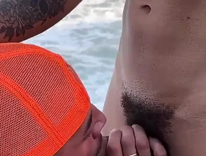 Public Gay Group Bareback Sex Beach Bangout!