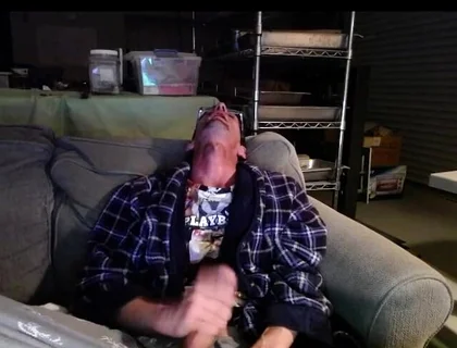 Masturbating