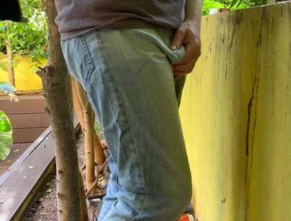 Guy Is Desperate to Pee and Tries to Hide From His Friend but Wets His Pants