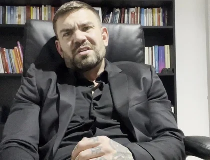 Handsome Guy Masturbates in Suit