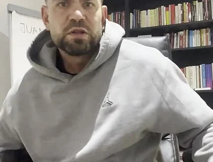 Young Man Masturbates in His Office
