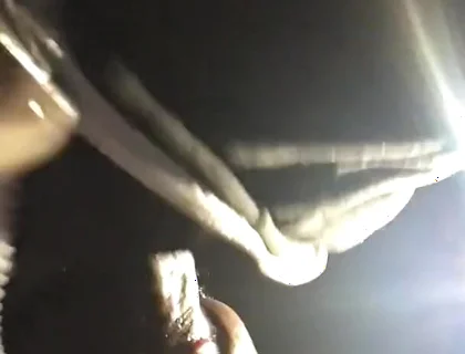 BBC Worship at Night: Risky Public Blowjob & Throat Fuck