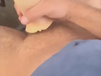 Playing with Toy Under Office Desk