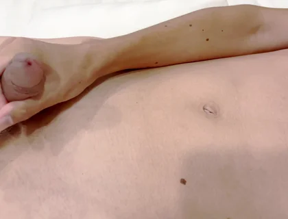 A Boy with a Large Foreskin Gets an Erection, Masturbates, and Cums Twice