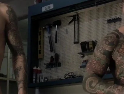 Two Friends in the Mechanic's Workshop