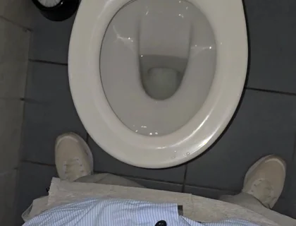 Phantomgentx - Hairy Muscular Hunk Moans Loud and Jerks in Public Toilet