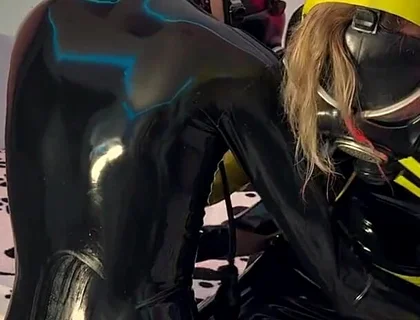 Two Latex Puppies: Shiny Suits, Intimate Touch & Passionate Switch Play